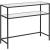 VASAGLE Masa de intrare, pe 2 nivele, blat din sticla securizata, cadru metalic, 35x100x80cm, negru Household NewTrend