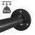 SONGMICS Set 2 sine metalice de agatat haine, montare pe perete, aspect industrial, 92x30x8cm, negru Household NewTrend
