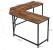 VASAGLE Birou de colt in forma de L, cadru din otel, 149x149x75cm, industrial, maro rustic si negru Household NewTrend