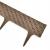 Palisada aspect ratan, 20x82 cm, 4 varfuri atasare sol, maro inchis MultiMark GlobalProd