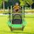 Trambulina copii, diametru 140 cm, maxim 45 kg, cu plasa de protectie, scara acces, verde MultiMark GlobalProd