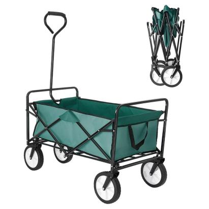 Carucior de gradina pliabil, maxim 80 kg, roti pivotante, 113x91 cm, greutate 8.5 kg, verde MultiMark GlobalProd