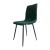 Scaun dining, tapiterie stofa, inaltime totala 91 cm, latime 43 cm, picioare metalice negre, stil elegant, verde MultiMark GlobalProd