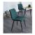 Scaun dining, tapiterie stofa, inaltime totala 91 cm, latime 43 cm, picioare metalice negre, stil elegant, verde MultiMark GlobalProd