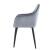 Scaun elegant pentru dining, tip fotoliu, tapiterie catifea gri, inaltime 83 cm, cadru metalic MultiMark GlobalProd
