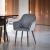 Scaun elegant pentru dining, tip fotoliu, tapiterie catifea gri, inaltime 83 cm, cadru metalic MultiMark GlobalProd