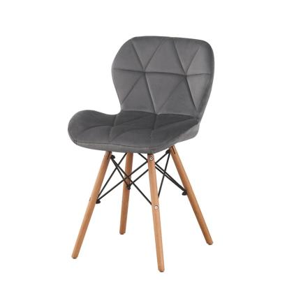 Scaun bucatarie, stil scandinav, tapiterie catifea gri, cadru lemn MultiMark GlobalProd