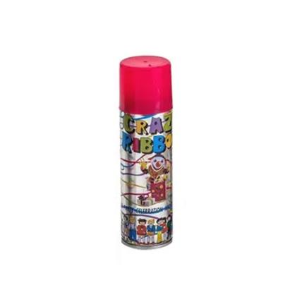 Spray confetti pentru petreceri, crazzy ribbon, diverse culori culoare roz MultiMark GlobalProd