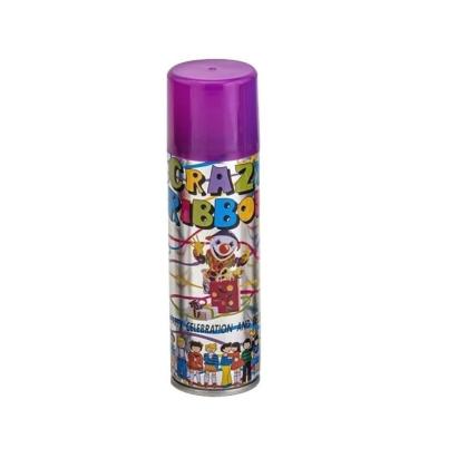 Spray confetti pentru petreceri, crazzy ribbon, diverse culori culoare mov MultiMark GlobalProd