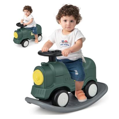 Tren balansoar 2 in 1, maxim 25 kg, volan, unghi balans 40 grade, inaltime 50 cm, verde MultiMark GlobalProd