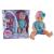 Papusa bebelus, interactiva, face pipi, diverse accesorii, ochi mobili, landou, sticlute, olita, hainute, roz/albastru MultiMark GlobalProd