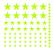 Set 75 stickere fosforescente decorative, stele, buline, lumineaza verde, dimensiuni 1-4 cm MultiMark GlobalProd