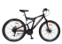 Bicicleta mtb 26 inch, full suspension, 21 viteze, sistem de franare pe disc, cadru otel, rosu MultiMark GlobalProd