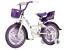Bicicleta pentru copii, 16 inch, roti ajutatoare, scaun papusi, cos frontal, manere cauciucate, mov blackberry MultiMark GlobalProd