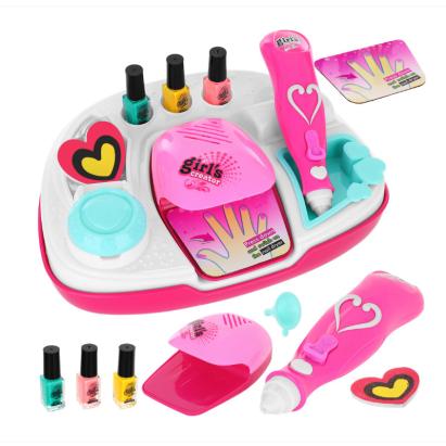 Salon de manichiura de jucarie, 5 ani+, 16 accesorii incluse, oje, sclipici, sabloane, lampa unghii MultiMark GlobalProd