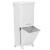 Cos de gunoi pentru colectare selectiva cu 3 compartimente, pe roti, 42 L, alb Household NewTrend