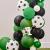 Kit aranjament baloane petrecere, tematica fotbal, 90 bucati, accesorii prindere, alb, negru, verde MultiMark GlobalProd