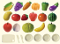 Joc taiat legume si fructe, 23 piese, fixare cu velcro, cutit, tocator, farfurii MultiMark GlobalProd