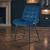 Scaun elegant dining, tapiterie catifea, inaltime 84 cm, latime 54 cm, albastru MultiMark GlobalProd