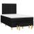 Pat box spring cu saltea, negru, 120x190 cm, catifea GartenMobel Dekor