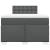 Pat box spring cu saltea, gri închis, 120x190 cm, textil GartenMobel Dekor