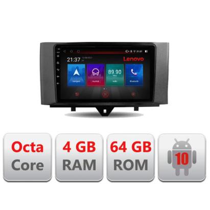 Navigatie Smart For Two 2010-2015 E-Smart10 Octa Core cu Android Radio Bluetooth Internet GPS WIFI DSP 4+64GB 4G RESIGILAT CarStore Technology
