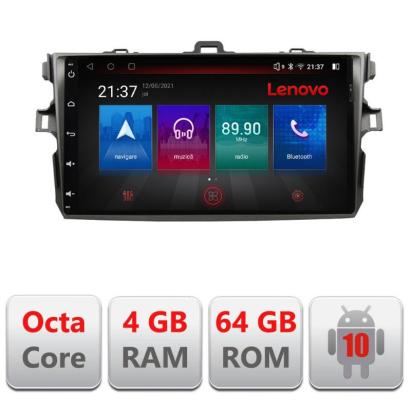 Navigatie Toyota Corolla 2007-2013 E-063 Octa Core cu Android Radio Bluetooth Internet GPS WIFI DSP 4+64GB 4G RESIGILAT CarStore Technology