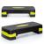 Stepper aerobic, ajustabil in 2 trepte, antiderapant, maxim 350 kg, 68x29x15 cm, negru si verde Household NewTrend