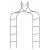 Pergola decorativa de gradina, constructie metalica, stil gothic, 240x128x37 cm MultiMark GlobalProd