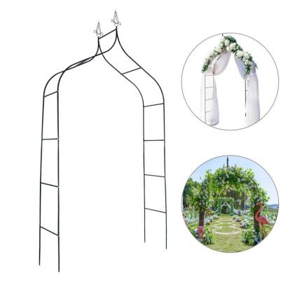 Pergola decorativa de gradina, constructie metalica, stil gothic, 240x128x37 cm MultiMark GlobalProd
