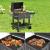 Gratar bbq pe carbune, capac rabatabil cu termometru, roti transport, 115x46x106 cm, grill 61.5x46x51 cm MultiMark GlobalProd