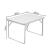 Masa pliabila pentru camping, 80x60x70 cm, blat laminat, cadru aluminiu, alb gri MultiMark GlobalProd