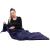 Sac de dormit, cu geanta de transport, 190x73cm, 10-25grade, culoare albastru inchis Household NewTrend