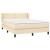 Pat box spring cu saltea, crem, 140x200 cm, textil GartenMobel Dekor