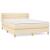 Pat box spring cu saltea, crem, 140x200 cm, textil GartenMobel Dekor