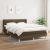 Pat box spring cu saltea, maro închis, 140x200 cm, textil GartenMobel Dekor