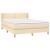 Pat box spring cu saltea, crem, 140x200 cm, textil GartenMobel Dekor