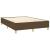 Pat box spring cu saltea, maro închis, 140x200 cm, textil GartenMobel Dekor