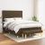 Pat box spring cu saltea, maro închis, 140x200 cm, textil GartenMobel Dekor