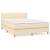 Pat box spring cu saltea, crem, 140x200 cm, textil GartenMobel Dekor