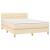 Pat box spring cu saltea, crem, 140x200 cm, textil GartenMobel Dekor