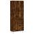 Dulap înalt, stejar fumuriu, 69,5x34x180, lemn compozit GartenMobel Dekor