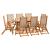 Set mobilier de grădină, 9 piese, lemn masiv acacia/textilenă GartenMobel Dekor