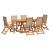 Set mobilier de grădină, 7 piese, lemn masiv acacia/textilenă GartenMobel Dekor