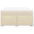 Pat box spring cu saltea, crem, 140x200 cm, textil GartenMobel Dekor