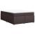 Pat box spring cu saltea, maro închis, 140x200 cm, textil GartenMobel Dekor