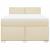 Pat box spring cu saltea, crem, 140x200 cm, textil GartenMobel Dekor