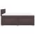 Pat box spring cu saltea, maro închis, 140x200 cm, textil GartenMobel Dekor