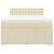 Pat box spring cu saltea, crem, 140x200 cm, textil GartenMobel Dekor