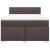 Pat box spring cu saltea, maro închis, 140x200 cm, textil GartenMobel Dekor